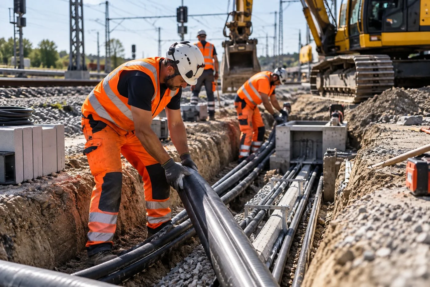 Kabel- und Leitungsarbeiten im Bahnumfeld